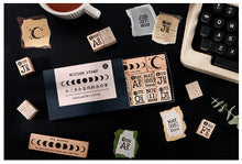 Load image into Gallery viewer, Calendar Months Wooden Stamps (14 pieces a set)