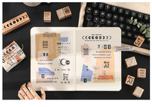 Load image into Gallery viewer, Calendar Months Wooden Stamps (14 pieces a set)
