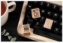 Load image into Gallery viewer, Calendar Months Wooden Stamps (14 pieces a set)