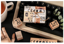 Load image into Gallery viewer, Calendar Months Wooden Stamps (14 pieces a set)