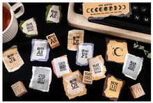 Load image into Gallery viewer, Calendar Months Wooden Stamps (14 pieces a set)