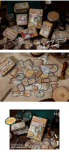 Load image into Gallery viewer, Vintage-Style Stickers in a Tin Box (6 Designs)