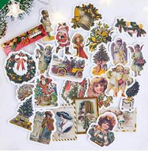 Load image into Gallery viewer, Vintage Style Christmas Stickers