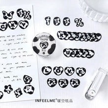 Load image into Gallery viewer, Black & White Sticker Rolls