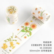 Load image into Gallery viewer, Japanese Floral Season Wide Masking Tapes (6 Types)