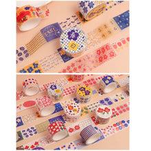 Load image into Gallery viewer, Colorful Floral Washi Tape Set (6pcs)