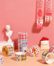 Load image into Gallery viewer, Colorful Floral Washi Tape Set (6pcs)