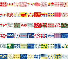 Load image into Gallery viewer, Colorful Floral Washi Tape Set (6pcs)