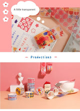 Load image into Gallery viewer, Colorful Floral Washi Tape Set (6pcs)