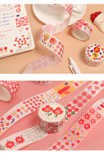 Load image into Gallery viewer, Colorful Floral Washi Tape Set (6pcs)