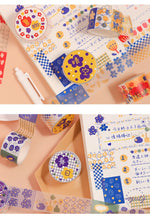 Load image into Gallery viewer, Colorful Floral Washi Tape Set (6pcs)