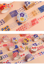Load image into Gallery viewer, Colorful Floral Washi Tape Set (6pcs)