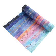 Load image into Gallery viewer, Stary Sky Foiled Washi Tape Set (12pcs)