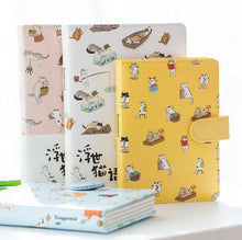 Load image into Gallery viewer, Cute Kitty's Daily Life Leather Notebook Planner