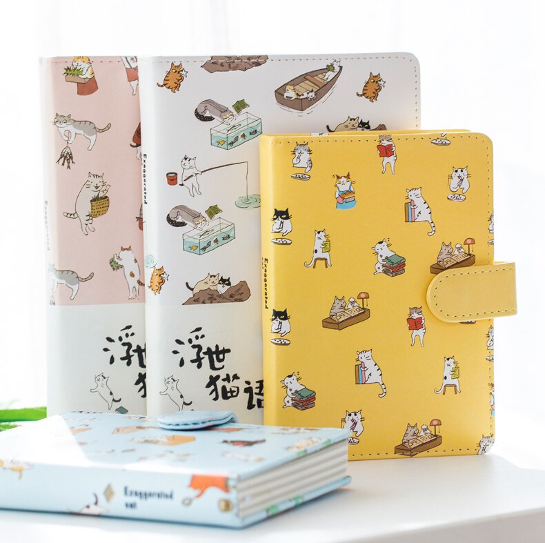Cat Closure Leather Personal Planner - Kawaii Pen Shop - Cutsy World