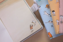 Load image into Gallery viewer, Cute Kitty's Daily Life Leather Notebook Planner