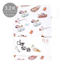 Load image into Gallery viewer, Cute Kitty's Daily Life Leather Notebook Planner