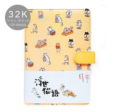 Load image into Gallery viewer, Cute Kitty's Daily Life Leather Notebook Planner