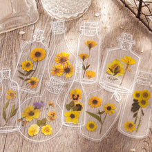 Load image into Gallery viewer, Japanese Floral Bottle Stickers (8 Types) - Original Kawaii Pen