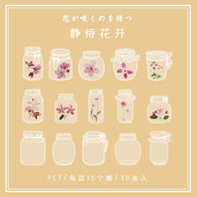 Load image into Gallery viewer, Japanese Floral Bottle Stickers (8 Types) - Original Kawaii Pen