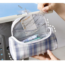 Load image into Gallery viewer, Japanese Plaid Design Bowknot Pencil Case (Large Capacity)