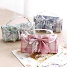 Load image into Gallery viewer, Japanese Plaid Design Bowknot Pencil Case (Large Capacity)