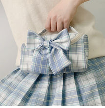 Load image into Gallery viewer, Japanese Plaid Design Bowknot Pencil Case (Large Capacity)