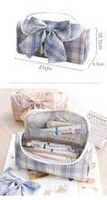Load image into Gallery viewer, Japanese Plaid Design Bowknot Pencil Case (Large Capacity)