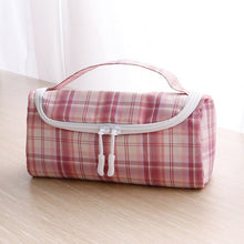 Load image into Gallery viewer, Japanese Plaid Design Bowknot Pencil Case (Large Capacity)