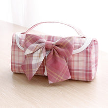Load image into Gallery viewer, Japanese Plaid Design Bowknot Pencil Case (Large Capacity)