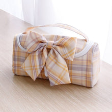 Load image into Gallery viewer, Japanese Plaid Design Bowknot Pencil Case (Large Capacity)
