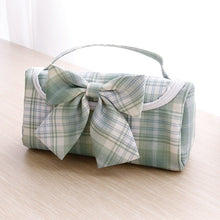Load image into Gallery viewer, Japanese Plaid Design Bowknot Pencil Case (Large Capacity)