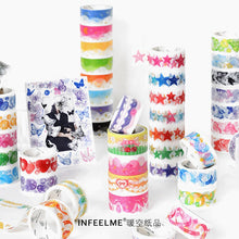 Load image into Gallery viewer, Gold Foiled Colorful Masking Tape Set ( 8pcs )
