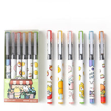 Load image into Gallery viewer, Cute Kawaii Animal & Fruits Gel Pen Set ( 6pcs)