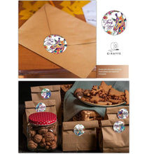 Load image into Gallery viewer, Animal & Floral "Thank you" Sticker Roll (500 Pcs/Roll)
