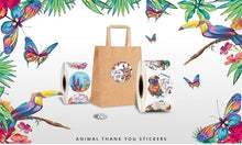 Load image into Gallery viewer, Animal & Floral "Thank you" Sticker Roll (500 Pcs/Roll)