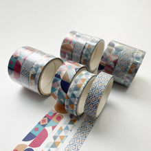 Load image into Gallery viewer, Geometric Pattern Washi Tape Sets (3pcs)