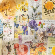 Load image into Gallery viewer, Japanese Floral Kraft Paper - Vintage Postcard