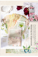 Load image into Gallery viewer, Japanese Floral Kraft Paper - Vintage Postcard