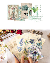 Load image into Gallery viewer, Japanese Floral Kraft Paper - Vintage Postcard