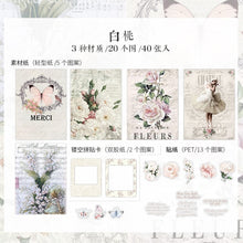 Load image into Gallery viewer, Japanese Floral Kraft Paper - Vintage Postcard