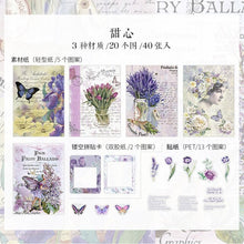 Load image into Gallery viewer, Japanese Floral Kraft Paper - Vintage Postcard