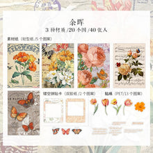 Load image into Gallery viewer, Japanese Floral Kraft Paper - Vintage Postcard