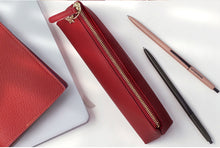 Load image into Gallery viewer, Dreamy Morandi Color Leather Pencil Cases