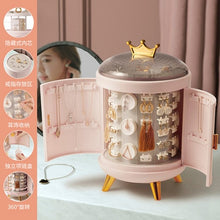Load image into Gallery viewer, Crown Rotating Jewelry Storage Box