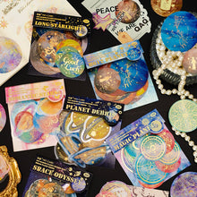 Load image into Gallery viewer, Colorful Gold Foiled Universe Stickers