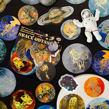 Load image into Gallery viewer, Colorful Gold Foiled Universe Stickers