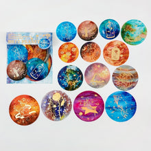 Load image into Gallery viewer, Colorful Gold Foiled Universe Stickers