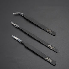 Load image into Gallery viewer, Matt Black Stainless Steel Planner Tweezers