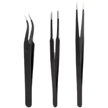 Load image into Gallery viewer, Matt Black Stainless Steel Planner Tweezers